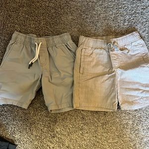 Cat and Jack linen drawstring shorts. Selling both for $5